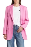 Rag & Bone Cody Virgin Wool Blazer In Pink
