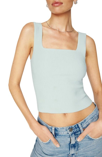 Reformation Julia Ribbed Sweater Tank In Powder Blue ModeSens