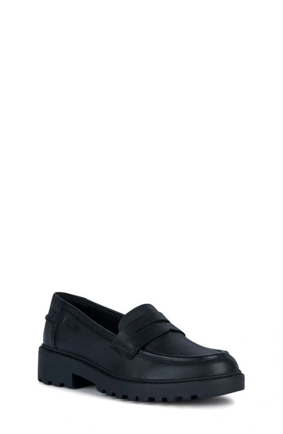 Geox Kids' Casey Penny Loafer In Black