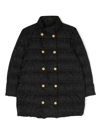Balmain Monogram-print Padded Jacket In Black