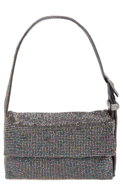 Benedetta Bruzziches Vitty La Mignon Crystal Mesh Shoulder Bag In Moonraker Hematite