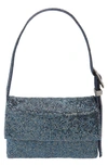 Benedetta Bruzziches Vitty La Mignon Crystal Mesh Shoulder Bag In Boyfriend Denim