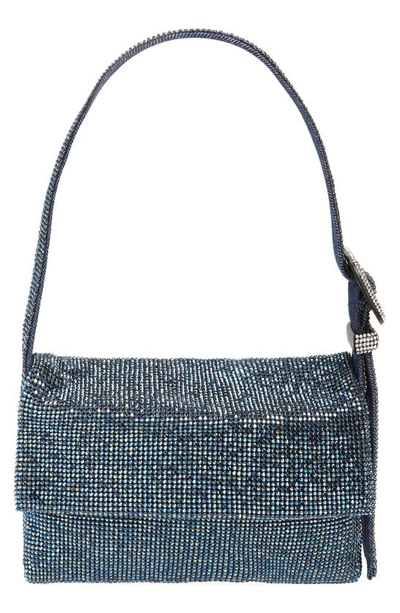 Benedetta Bruzziches Vitty La Mignon Crystal Mesh Shoulder Bag In Boyfriend Denim