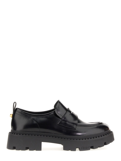 Ash Genial Loafers In Black Leather