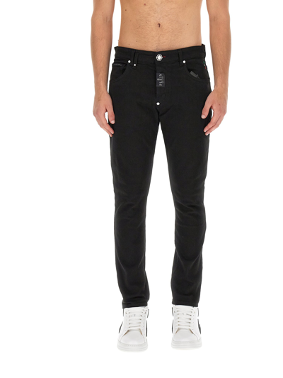 Philipp Plein Slim Fit Jeans In Black
