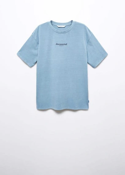 Mango T-shirt In Blue