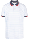 G/FORE LOGO-EMBROIDERED STRIPED POLO SHIRT