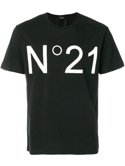 N°21 Logo Print T-shirt In Black/white