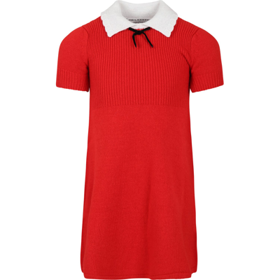 Philosophy Di Lorenzo Serafini Kids' Red Dress For Girl With Bow