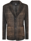 AVANT TOI PRINCE OF WALES JACQUARD REVER JACKET WITH SHADOWS