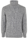 BRUNELLO CUCINELLI BRAIDED TURTLE NECK SWEATER