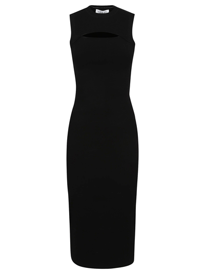 Victoria Beckham Cut-out Sleeveless Midi Dress In Black