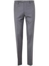 Incotex High-waisted Virgin Wool Chino Pants In Medium Grey