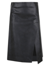 Stella Mccartney Draped Midi Skirt In Black