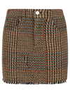 Stella Mccartney Wool Tweed Miniskirt In Camel