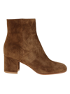 Gianvito Rossi Margaux Mid Bootie Camoscio Stivale In Deni