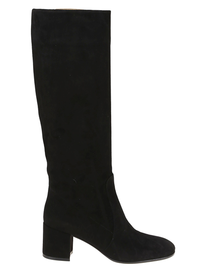 Gianvito Rossi Slouch 85 Knee-high Suede Boots In Black