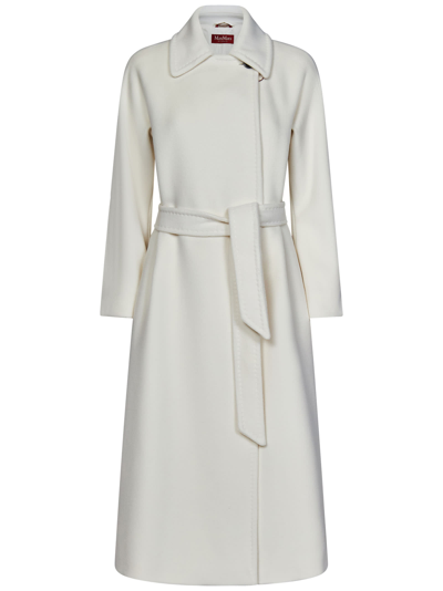 Max Mara Cielo Coat In White