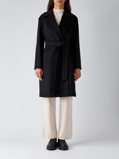 Max Mara Rovo Coat In Black