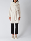 Max Mara Mango Coat In Bianco