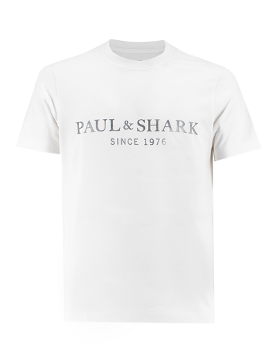 Paul&amp;shark T-shirt In White Silver Print