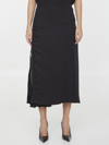 JIL SANDER ZIPPED MIDI SKIRT