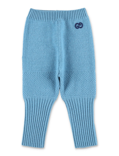 Gucci Babies' Wool Pants In Blue