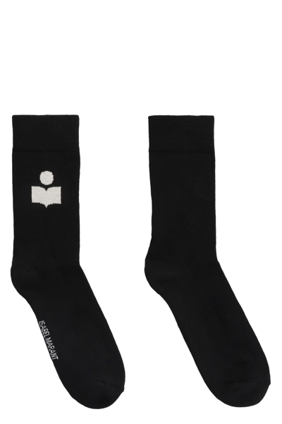 Isabel Marant Navy Siloki Socks In Black