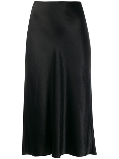 Vince High-rise Cropped Culottes In Blk Black