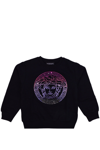 VERSACE SWEATSHIRT WITH CRYSTAL MEDUSA