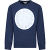 Stella Mccartney Logo-print Cotton Sweatshirt In Blue