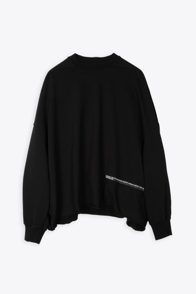 Drkshdw Crater T Black Cotton Oversized Swetshirt - Crater T In Nero