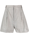 HED MAYNER PLEATED VIRGIN WOOL SHORTS