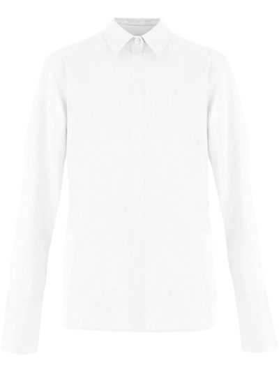 Ferragamo Cotton Stretch Shirt In White