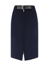 Prada Midi Skirt In Bleu