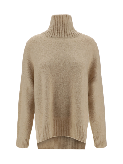 Lisa Yang Elwinn Sweater In Sand Boucle