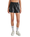 Steve Madden Lainey Faux Leather Shorts In Black