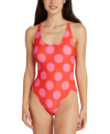 KATE SPADE WOMEN'S LACE-UP-BACK ONE-PIECE SWIMSUIT