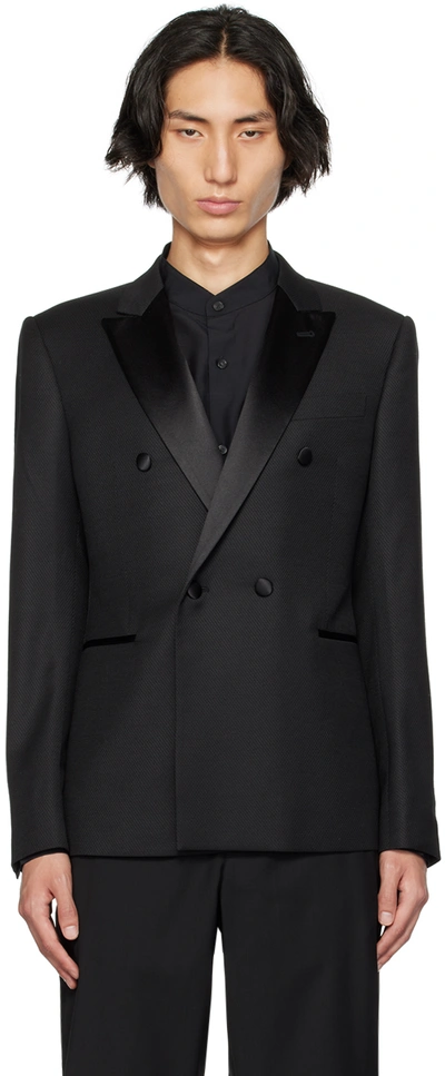 Emporio Armani Black Jacquard Blazer