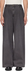The Frankie Shop Gray Sasha Jeans In Dark Grey