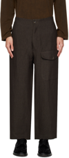 Uma Wang Brown Paxton Trousers In Uw600 Brown