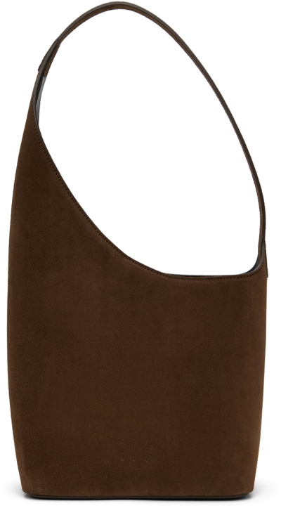 Aesther Ekme Demi Lune Leather Tote Bag In Dark Brown