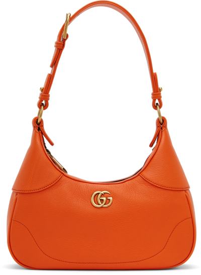 Gucci Aphrodite Small Shoulder Bag In Orange