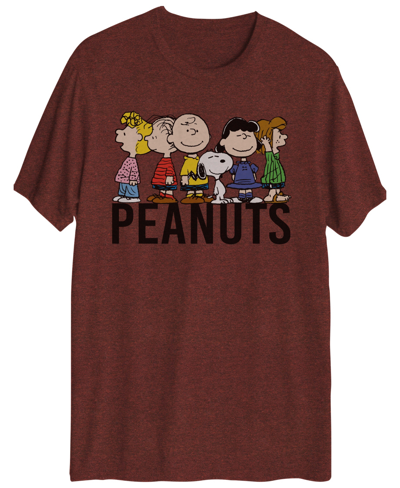 Hybrid Kids' Men's Peanuts Short Sleeve T-shirt In Red