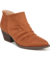 Lifestride Reba Slouchy Pointed Toe Bootie In Walnut Microsuede