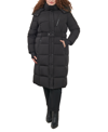 BCBGENERATION WOMEN'S PLUS SIZE BELTED HOODED PUFFER COAT