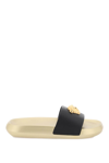 Versace La Medusa Slides In Gold,black