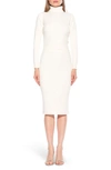 Alexia Admor Mova Cable Knit Turtleneck Sweater In Ivory