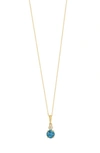 Bony Levy 18k Gold Pavé Diamond & Semiprecious Stone Pendant Necklace In 18k Yellow Gold Blue