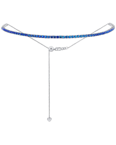 Sabrina Designs 14k 4.11 Ct. Tw. Diamond & Sapphire Choker Necklace
